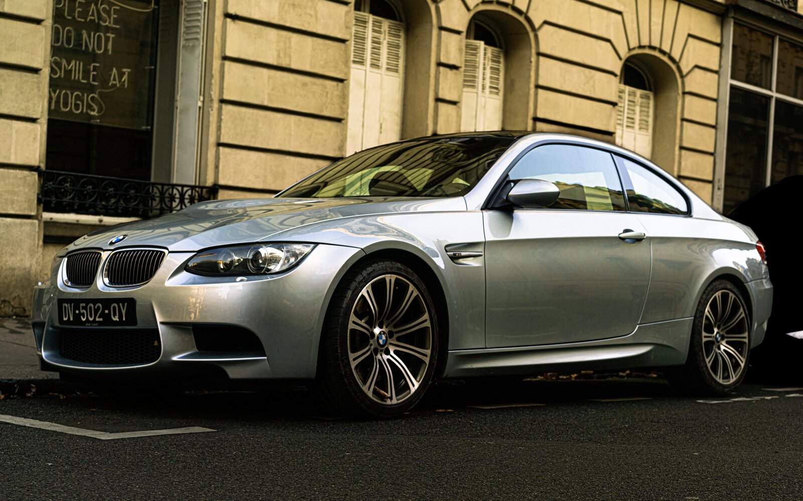 BMW M3 in a Haussmann courtyard